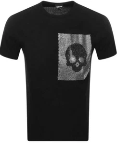 JUST CAVALLI - Roberto Cavalli Designer SKULL  T Shirt  RRP £135.00 - Picture 1 of 12