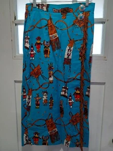 Vintage Ali Miles Southwestern Tassle Long Skirt Size 14 Women Cowgirl - Picture 1 of 11