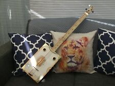 3 STRING HOMEMADE FRETTED ACOUSTIC/ELECTRIC CIGAR BOX GUITAR