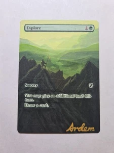 EXPLORE FULL ART MAGIC GATHERING ALTERED ART HAND PAINT - Picture 1 of 12