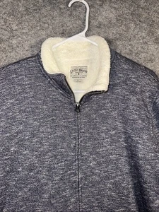 Lucky Brand Sweatshirt Herren L Sherpa-gefüttert Full Zip Jacke Zip Jacket grau - Bild 1 von 7