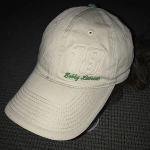 Bobby Labonte #18 Khaki Adjustable Racing Hat - Picture 1 of 5