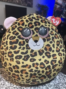 NUEVO CON ETIQUETAS Ty Squish a Boos Livvie Leopardo Peluche Peluche Almohada Nuevo con Etiqueta ⭐️ - Imagen 1 de 4