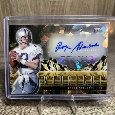 2024 Topps Midnight Roger Staubach Horizons Auto Daybreak 3/5 Dallas Cowboys - Image 1 of 4