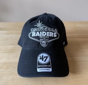 New Las Vegas Raiders 47 Brand Cleanup Hat Welcome to Las Vegas Sign Design RARE - Picture 1 of 9