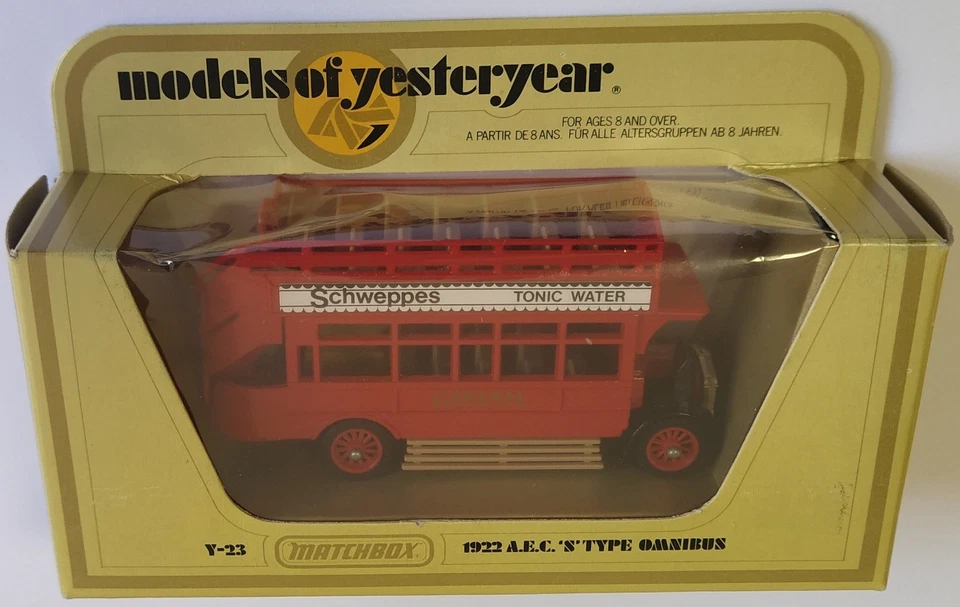 Matchbox Models of Yesteryear Y-23 AEC Omnibus Schweppes Tonic Water 1/72 - Imagen 1 de 1