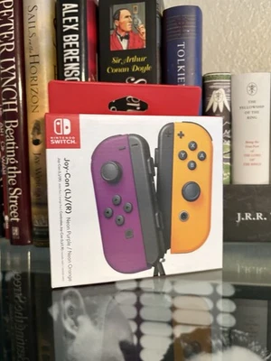 Nintendo Switch Joy-Con Pair Neon Purple and Neon Orange | New  | Authentic - Image 1 of 4