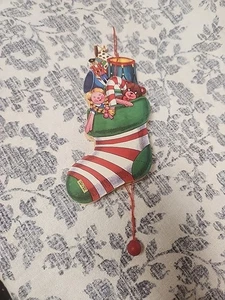 1988 Brian Day Vintage Holz Zugschnur Weihnachtsschmuck - Bild 1 von 13