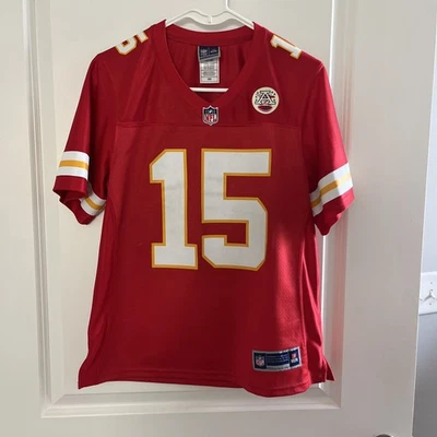 Camiseta para mujer talla MED Patrick Mahomes roja Proline NFLPA 15 Kansas City Chiefs Foto 1 de 4