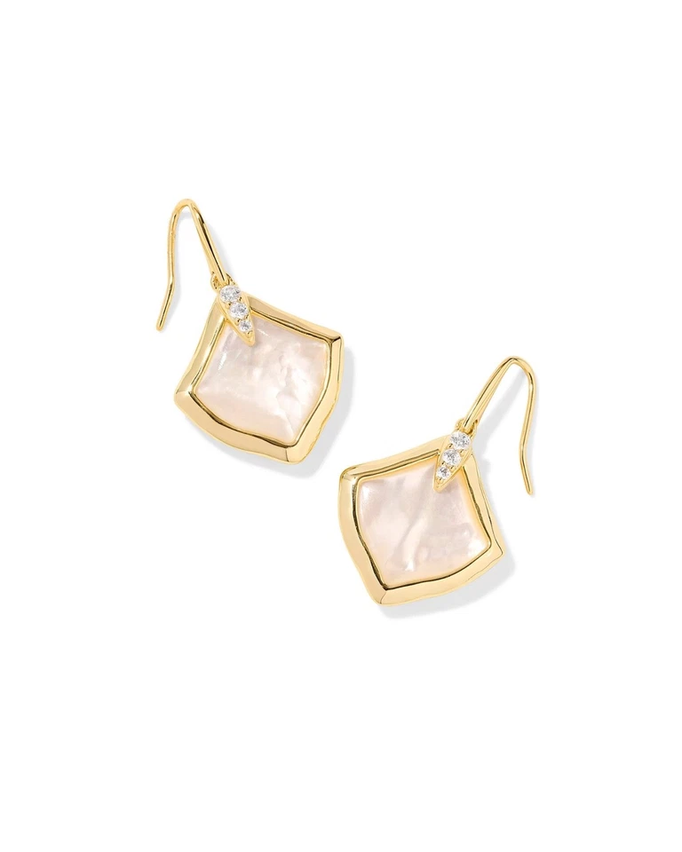 Nuevos pendientes colgantes de oro con etiqueta W Kendra Scott Joelle en marfil madreperla $80.00 Foto 1 de 1