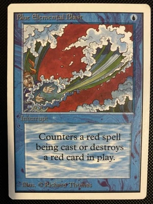 English - MTG Blue Elemental Blast - MP - Unlimited Edition - Image 1 of 2