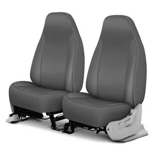 Saddleman 048496-19 Canvas 1st Row Charcoal Custom Seat Covers - Picture 1 of 11