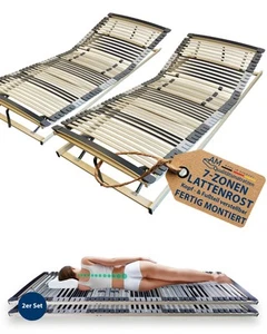 7-Zonen Lattenrost 180x190 cm verstellbar - Bettrost 180 x 190 mit 44 Leisten - Bild 1 von 7