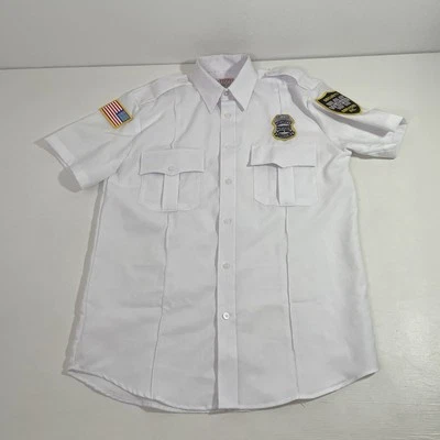 National Patrol Security Guard Shirt Size 15-15.5 White Button Up USA See Pics - Image 1 of 4