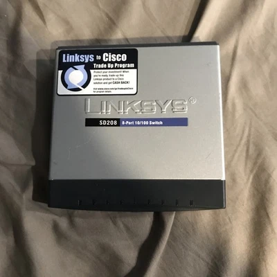 Linksys SD208 Cisco System Gray/Silver 8-Port 10/100 Switch NO POWER CORD - Image 1 of 4