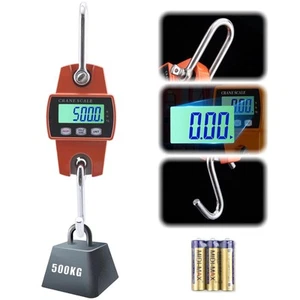Digital Hanging Scale,500kg/1100lbs Crane Scales,Fishing Scale with LED Displ... - Picture 1 of 7