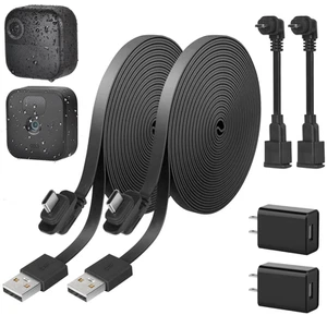 2er-Pack wetterfestes 30 Fuß/9 m Stromkabel für Blink Outdoor 4 (4. Gen) - Bild 1 von 12