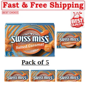 (Pack of 5) Swiss Miss Salted Caramel Flavored Hot Cocoa Mix, (1.38 oz, 8 ct) - Picture 1 of 9