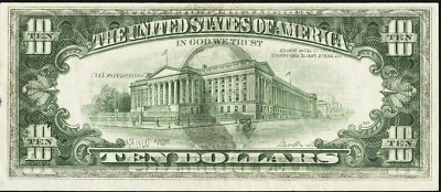 Series 1977 $10 Federal Reserve Heavy 100% Offset Obverse on Reverse *CRISP CU* - Image 1 of 2