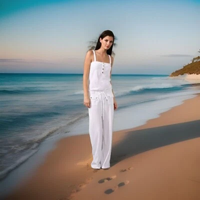 Juicy Couture XL White Vintage Y2K Terry Luxury Romper/Playsuit/Beach Cover Sexy - Image 1 of 4