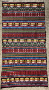 Vintage Handwoven Mayan Guatemalan Textile Fabric 62" x 33" - Picture 1 of 4