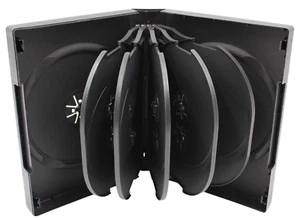 Coque de stockage de film premium DVD noir standard 12 disques 39 mm neuve de remplacement - Photo 1/6