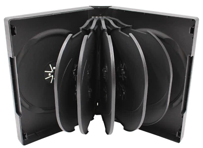 Standard Black DVD 12 Disc 39mm New Replacement Premium Movie Storage Shell Case Foto 1 de 4