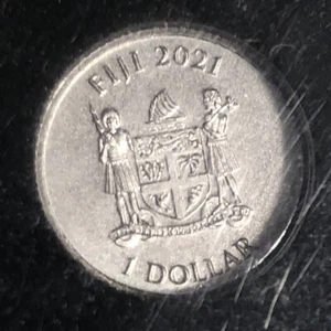 Moneta Fiji 2021 $1,00 1/2 .999 grammi platino solo 5000 coniata - Foto 1 di 5