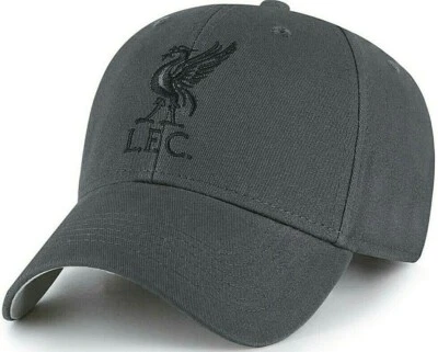LIVERPOOL FC GREY ADULT EMBROIDERED CREST BASEBALL CAP OFFICIAL LFC - Image 1 of 2