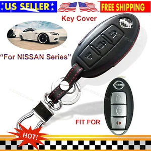 Genuine Leather Smart Protector Skin Entry Case Fob Cover for Nissan Titan Key - Picture 1 of 6