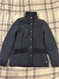 JOULES MOREDALE WOMENS QUILTED JACKET SIZE 10 LADIES PADDED NAVY BLUE COAT