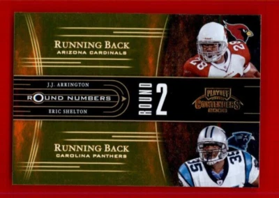 2005 Playoff Contenders Round Numbers Gold #RN7 J.J. Arrington/Eric Shelton /250 - Image 1 of 2