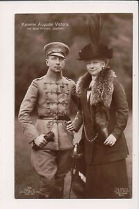 Vintage Postcard Empress Augusta Victoria of Germany & Son Prince Joachim