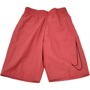 Nike Swoosh Solid Lap Volley Swim Trunks NESSA836-614 Boys Medium Red - Picture 1 of 3