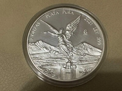 2021 Silver Mexico 2 OUNCE Libertad .999 , 2 Oz Plata Pura Proof - Image 1 of 4