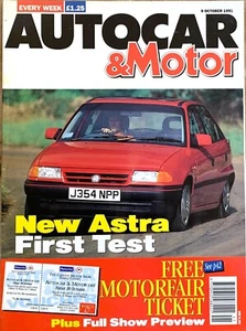 AUTOCAR MAGAZINE 09-OCT-91 - Renault Clio 16v, Vauxhall Astra 1.4i GLS, Frontera - Picture 1 of 8