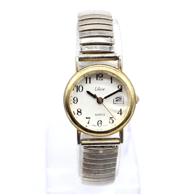 Vintage Collezio Watch Womens Gold Tone Steel Easy Reader Expandable Band 90's - Изображение 1 из 4