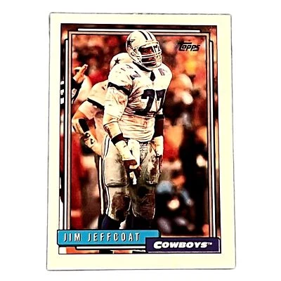 1992 Topps #617 Jim Jeffcoat Dallas Cowboys Football Card - Image 1 of 2
