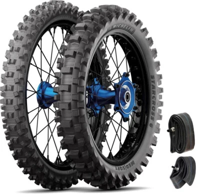 MICHELIN STARCROSS 6 MED/SOFT 80/100-21 & 110/90-19 +TUBES TIRE SET HONDA - Image 1 of 2