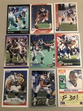 Bert Oates 🏈 New York Giants Football Cards 🏈 8 Card Lot 🏈 F301