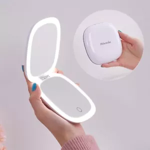 Compact LED Travel Makeup Mirror - 4 Inches 1X/10X Magnification Travel Mirro... - Picture 1 of 8
