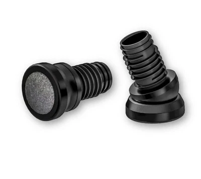 4 Fußstopfen/Stuhlgleiter/Bodenschoner mit Gelenk + Filz Kunststoff schwarz - Bild 1 von 4