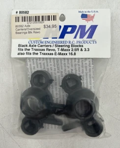 RPM #80582 Black Axle Carriers / Steering Blocks fits Traxxas Revo - Picture 1 of 2