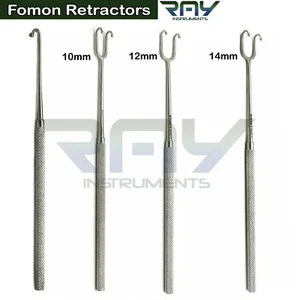 Instrumentos de cirugía de rinoplastia de punta simple y doble gancho para piel Fomon retractores - Imagen 1 de 6