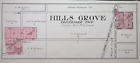 Alte 1913 flache Karte ~ HILLS GROVE Township, Mc DONAUGH County, ILLINOIS (7x17)