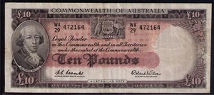 Australia R-63 (1960) Ten Pounds - Coombs / Wilson  Reserve Bank FINE/aVF