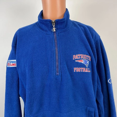 Champion New England Patriots Fleece Sweatshirt Vtg 90s NFL Pro Line Football L Cover