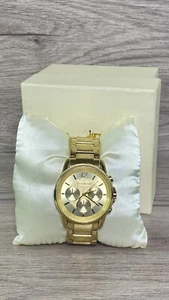 Coach Women's Boyfriend Gold Tone Bracelet Watch New Battery - Picture 1 of 14