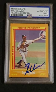 1988 Score #638 Tom Glavine Rookie PSA/DNA Authenticated Signed Hall Of Fame - Picture 1 of 2