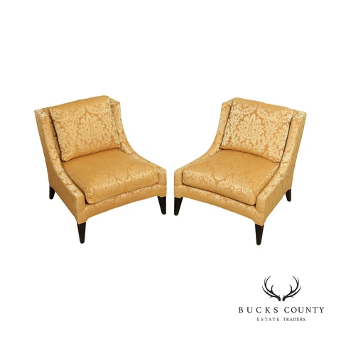 Ferguson Copeland French Directoire Style Pair of Lounge Chairs Cover